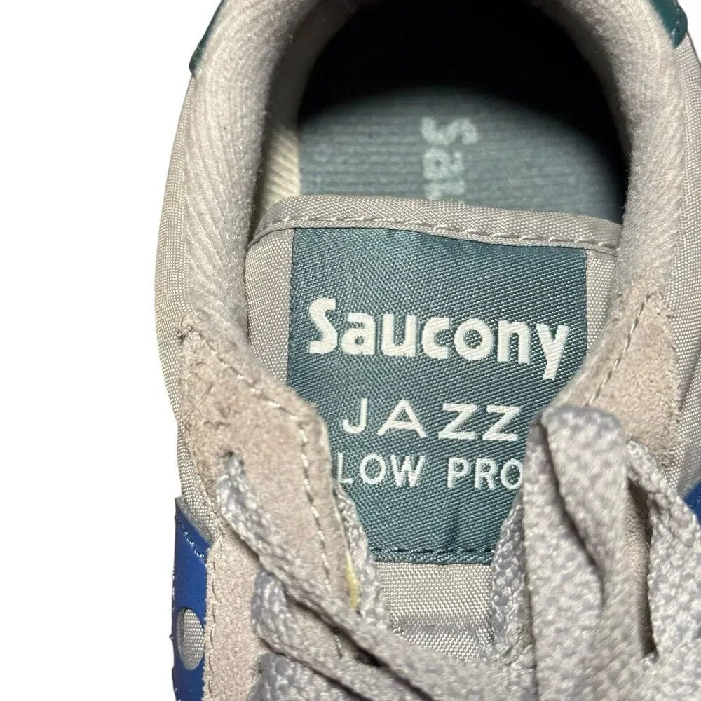 Saucony Jazz Low Pro Blue Gray Sneakers Mens Size 5 Classic Retro Running Shoes